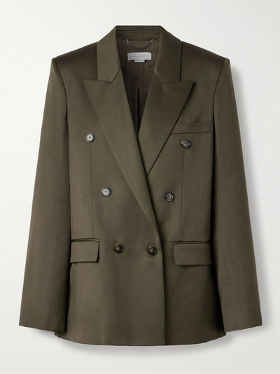 Stella McCartney Double-breasted wool-crepe blazer at Collagerie