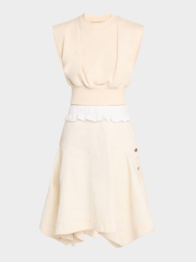 3.1 Phillip Lim Mixed-media sleeveless french terry midi dress at Collagerie