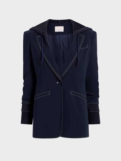 Cinq a Sept Khloe hooded topstitch blazer at Collagerie