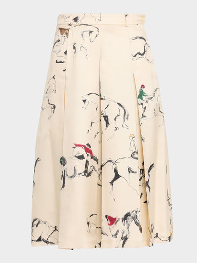 Loro Piana Mark pleated Bermuda skirt at Collagerie