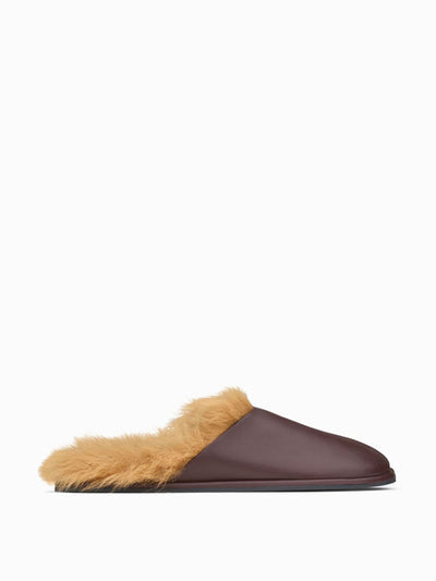 NEOUS Atik shearling slip-on mules at Collagerie