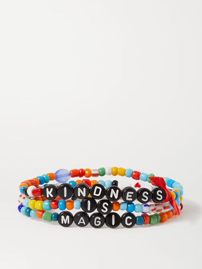 Roxanne Assoulin Kindness is Magic beaded bracelets (set of 3) at Collagerie