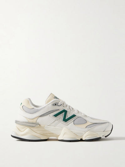 New Balance 9060 rubber-trimmed textured-leather and mesh sneakers at Collagerie