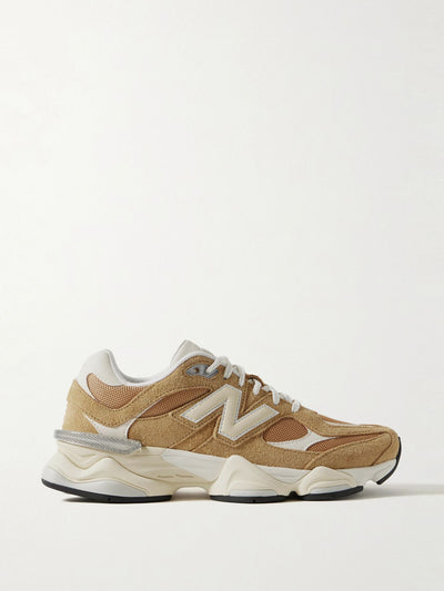 New Balance 9060 rubber-trimmed suede and mesh sneakers at Collagerie