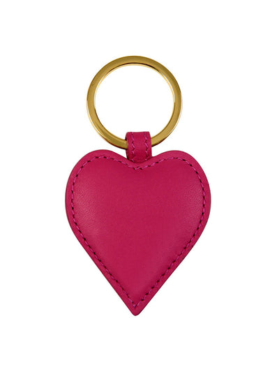 Noble Macmillan Pink Chelsea leather heart keyring at Collagerie