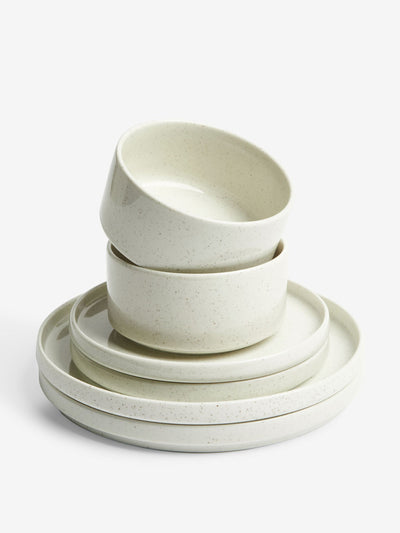 Next Natural cream Hayden dinner set (12-piece) at Collagerie