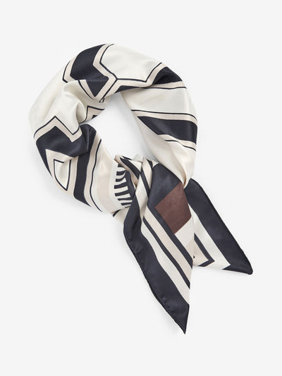 Next Black and white square lightweight scarf at Collagerie