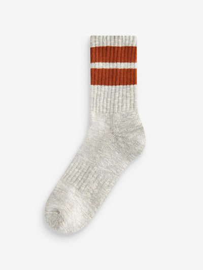 Next Stripe cushion sole ribbed sport ankle socks (set of 3) at Collagerie