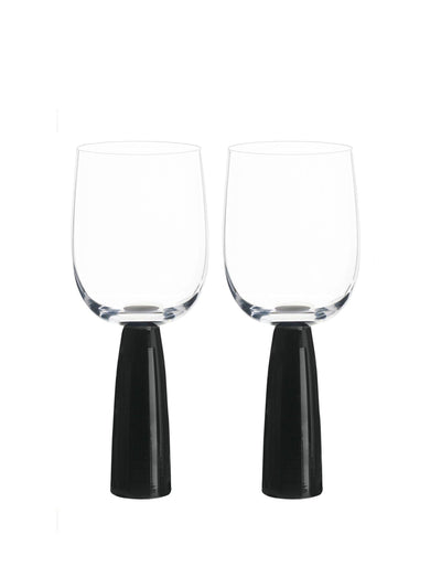 Anton Studio Designs Black Oslo wine glasses (set of 2) at Collagerie