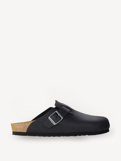 Birkenstock Black Boston oiled leather clogs at Collagerie