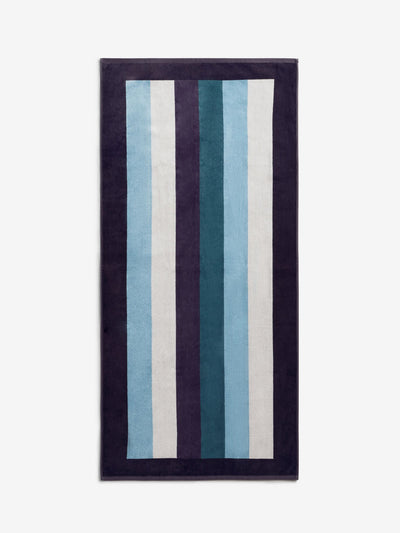 Next Blue stripe 100% cotton beach towel at Collagerie