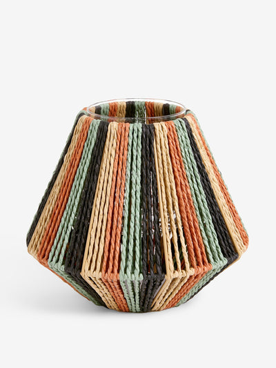 Next Striped woven hurricane candle holder at Collagerie