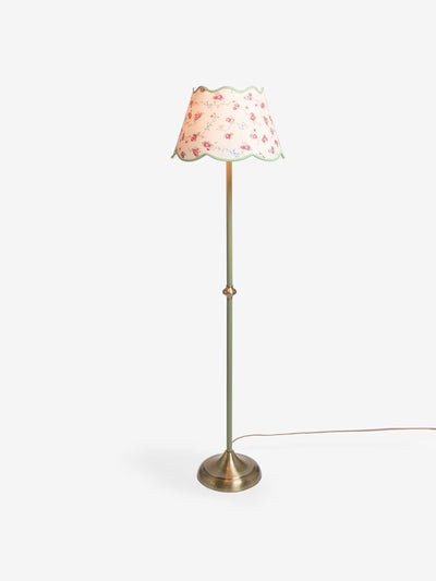 Cath Kidston Cream and green fabric frill floor lamp at Collagerie