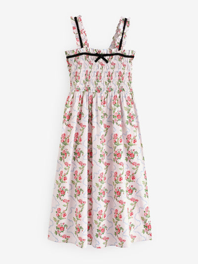 Cath Kidston Pink floral 100% cotton poplin slip dress at Collagerie