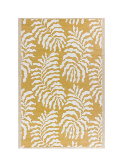 Furn Mustard tocorico outdoor rug at Collagerie