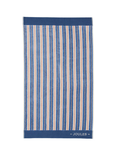 Next Joules blue grove stripe towel at Collagerie