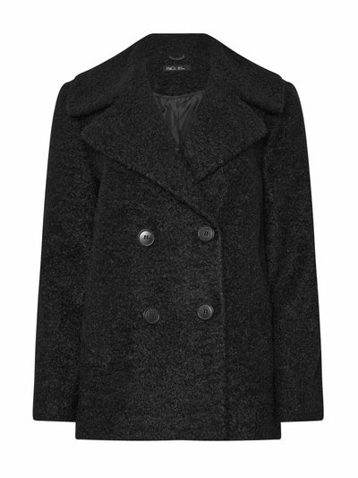 M&Co Black boucle peacoat at Collagerie