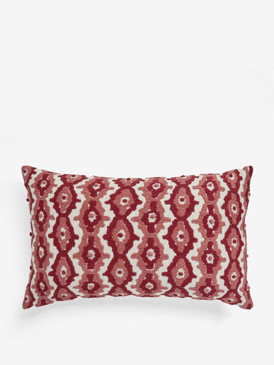 Nina Campbell Pink Marrakesh embroidered feather filled cushion at Collagerie