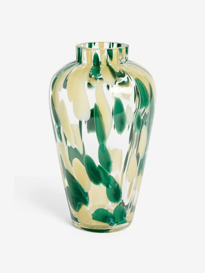 Nina Campbell Green large confetti glass vase at Collagerie
