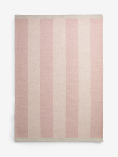 Next Pink bold stripe woven rug at Collagerie