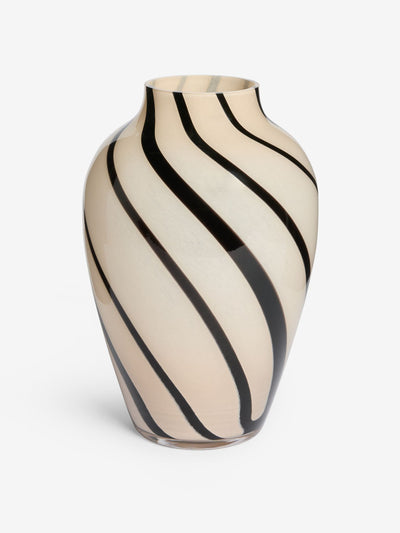 Rockett St George White/black swirl vase at Collagerie