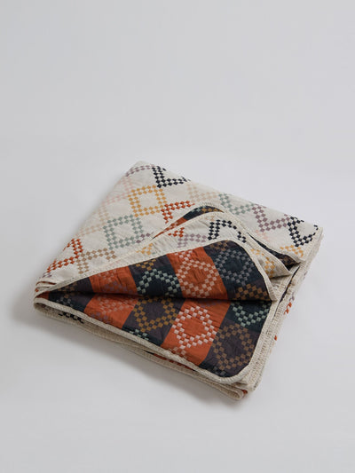 Next Secret linen store multi jolene quilted throw at Collagerie