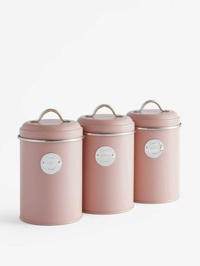Next Pink badge storage jars (set of 3) at Collagerie
