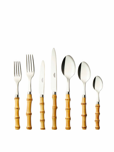 Nina Campbell Natural bamboo serving set at Collagerie