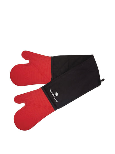 MasterClass Seamless silicone double oven gloves red at Collagerie