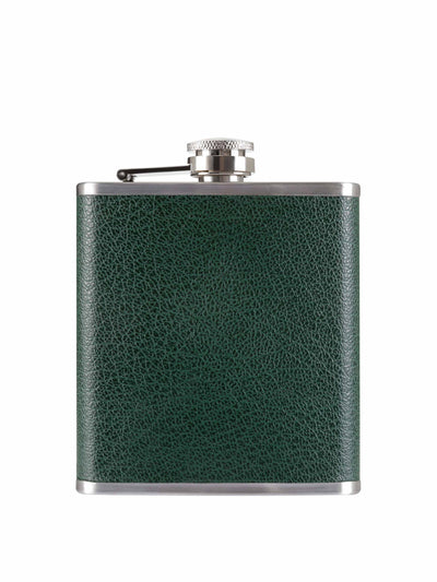Noble Macmillan Racing green hip flask at Collagerie