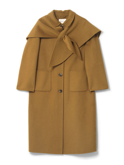 Nobody's Child Green wool-blend scarf shawl coat at Collagerie