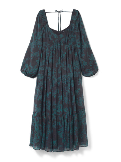 Nobody's Child Char floral midi dress in emerald green at Collagerie