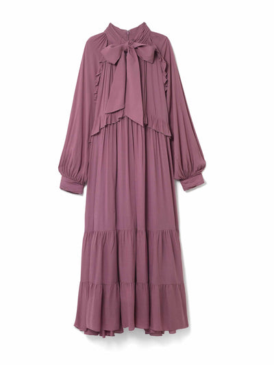 Nobody's Child Purple ruffle Bohana midi dress at Collagerie