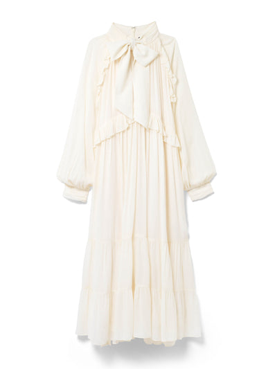 Nobody's Child White ruffle bohana midi dress at Collagerie