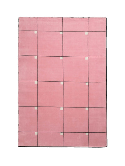 Nordic Knots Modern pink rug at Collagerie