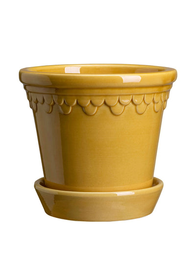 Bergs Potter Yellow glazed flower pot at Collagerie