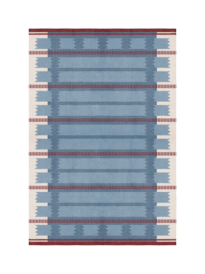 Layered Röllakan Iris wool carpet at Collagerie