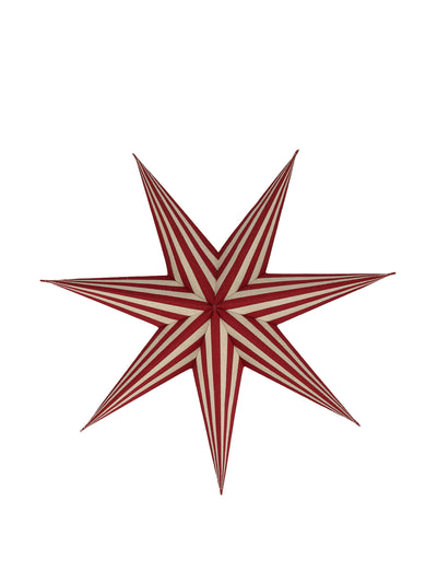 Scandi Living Bare advent star white-red stripes at Collagerie