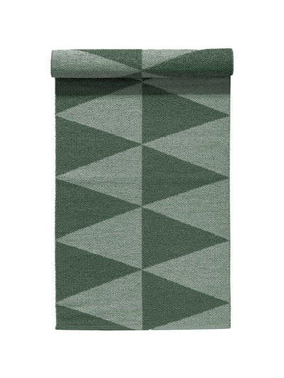 Scandi Living Rime plastic rug in green at Collagerie