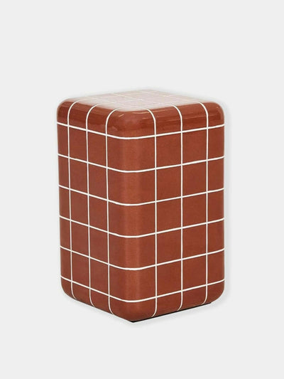Globe West Seville tile side table in red at Collagerie