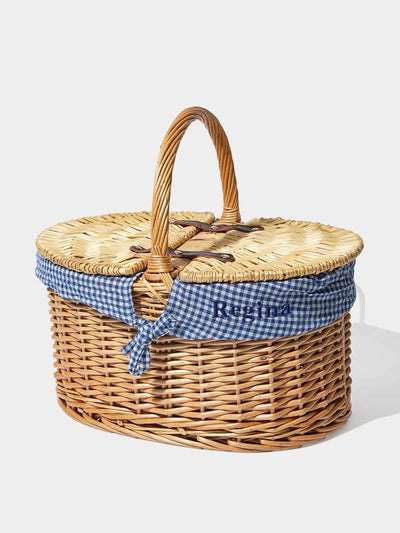 Not Another Bill Gingham picnic basket at Collagerie