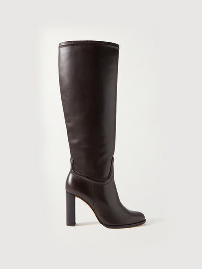 Alexandre Birman Brown leather knee boots at Collagerie