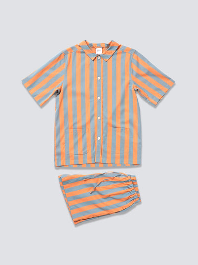 Nufferton Orange and blue Uno Short pyjama set at Collagerie