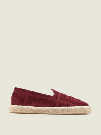 Oas Burgundy Terrace Terry espadrilles at Collagerie