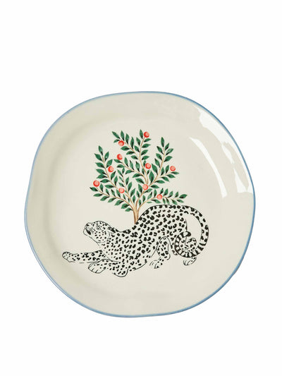 Oliver Bonas Amba leopard ceramic side plate at Collagerie