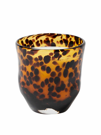 Oliver Bonas Amber mandarin & musk tortoiseshell glass scented candle at Collagerie