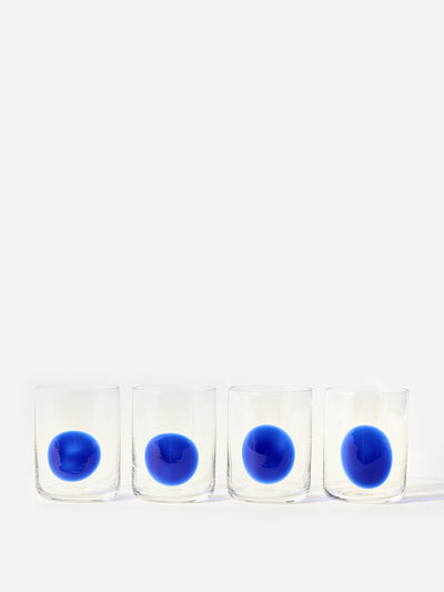 Oliver Bonas Azul Spot tumblers (set of 4) at Collagerie