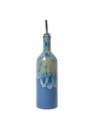 Oliver Bonas Bete blue ceramic oil bottle at Collagerie