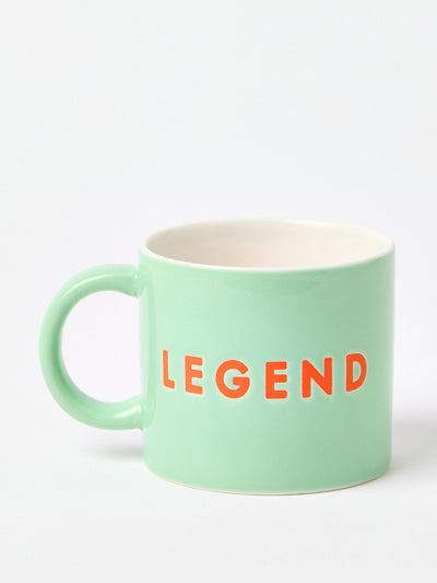 Oliver Bonas Blue ceramic legend mug at Collagerie