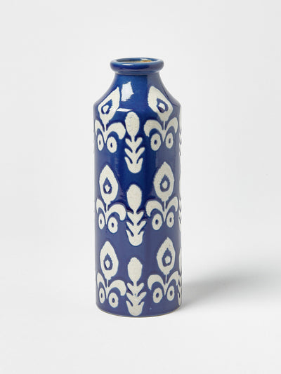 Oliver Bonas Blue ceramic vase at Collagerie